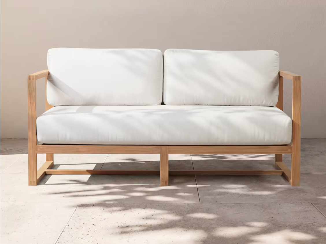 Linear Solid Teak Outdoor Sofa