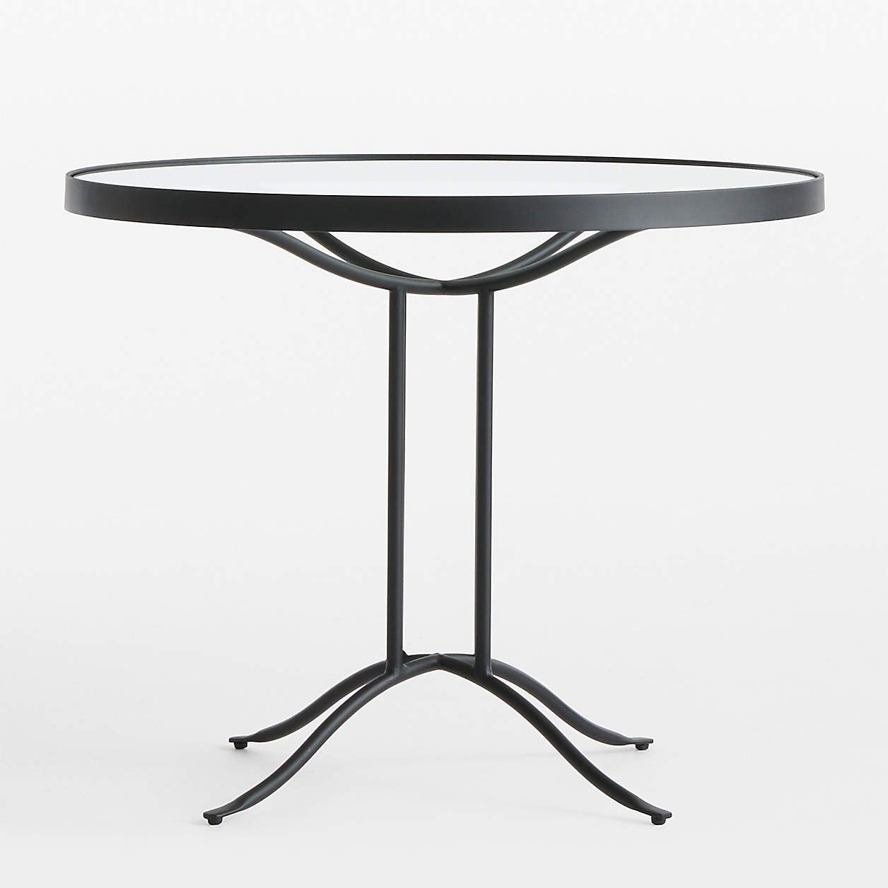 Galleria 35" Metal and Glass Top Outdoor Bistro Table