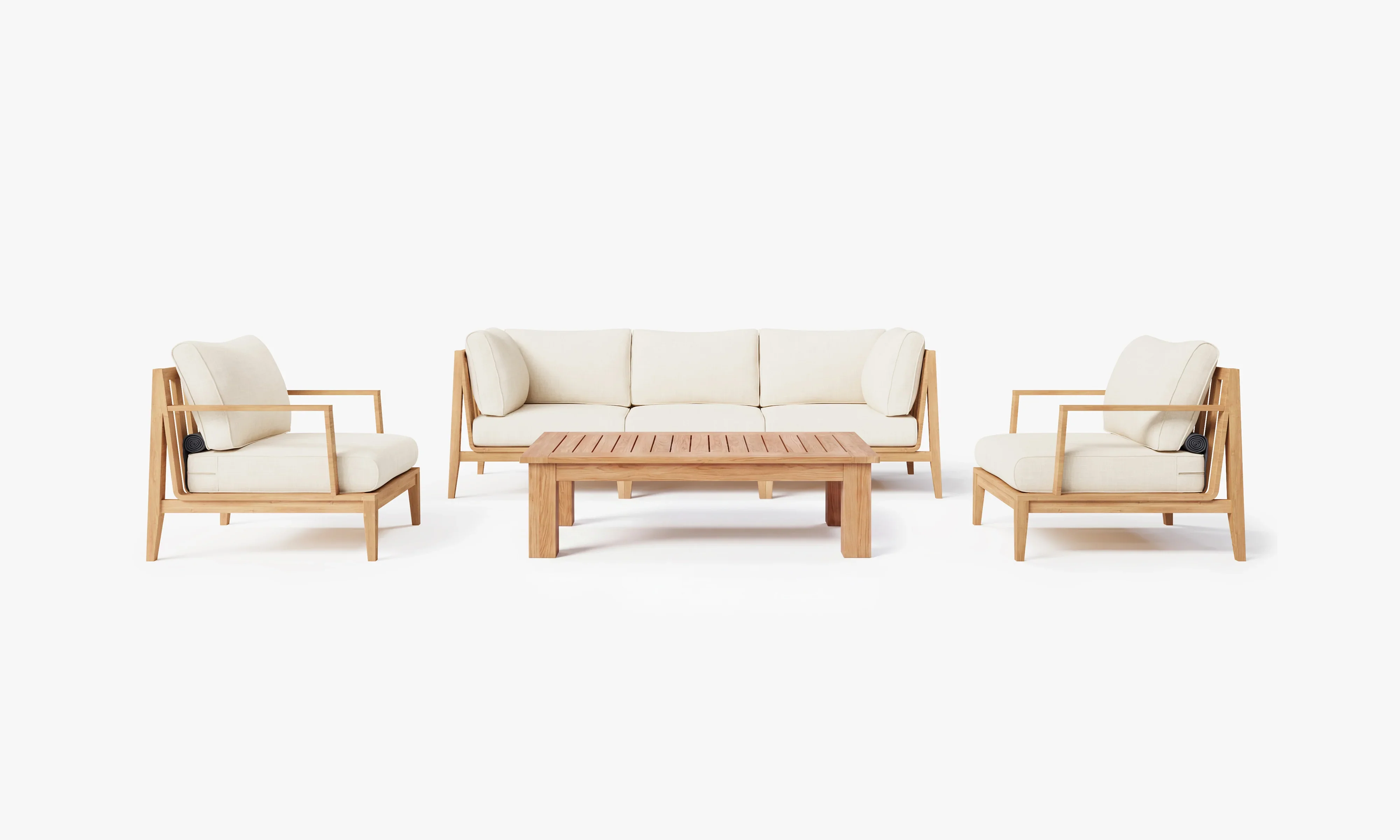 Teak Sofa + Coffee Table Set