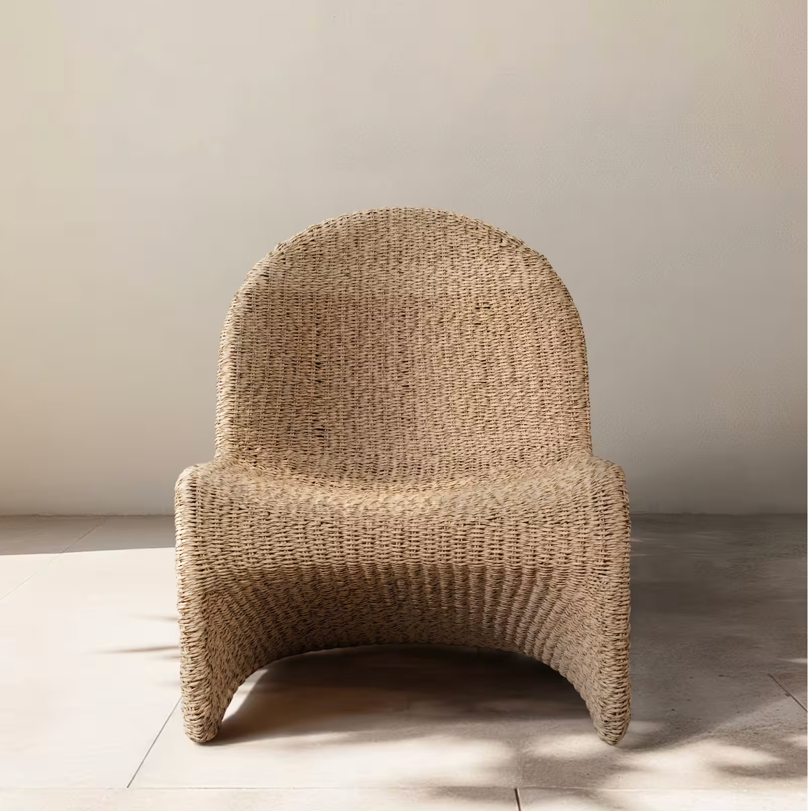 Curved All-Weather Wicker Indoor/Outdoor Lounge Chair