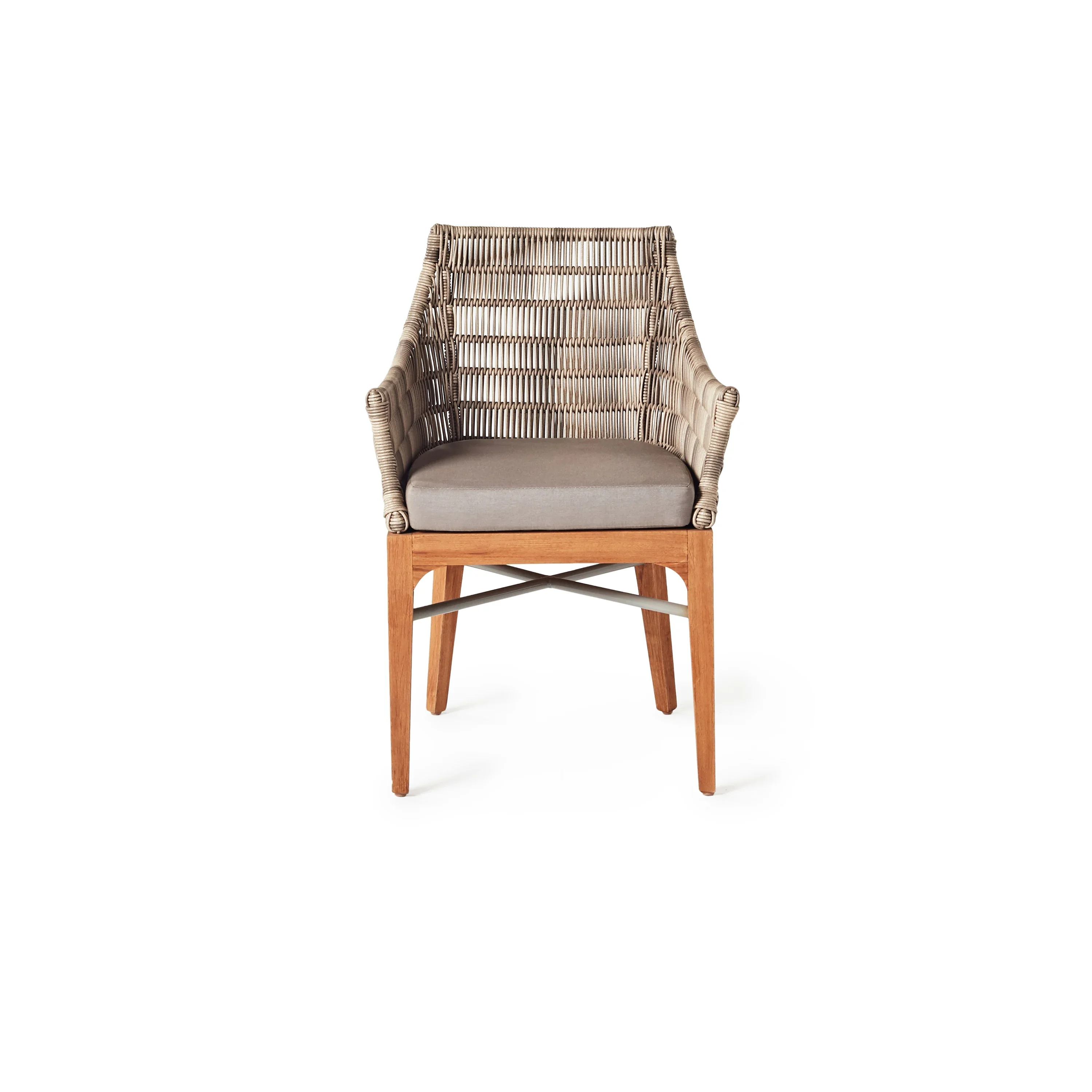 Madera Dining Chair in Teak and All-Weather Wicker