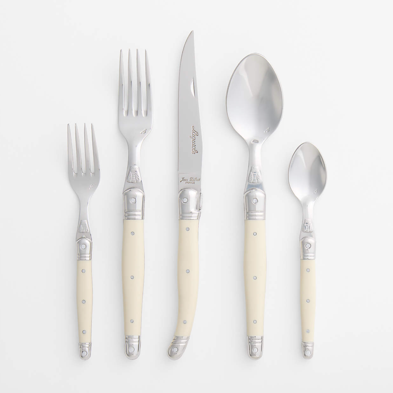 Jean Dubost Laguiole ® Ivory 5-Piece Flatware Place Setting (Set of 4)