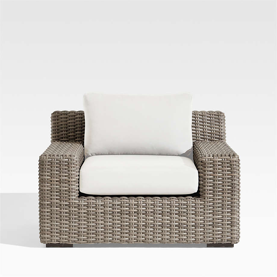 Abaco All-Weather Wicker Outdoor Lounge Chair with Canvas Natural Sunbrella ® Cushions