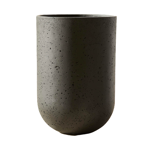 Seminyak Black Cement Indoor/Outdoor Medium Planter 20"H
