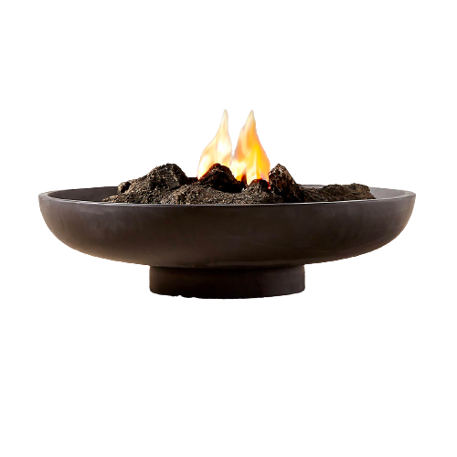 Form Black Cement Fire Pit