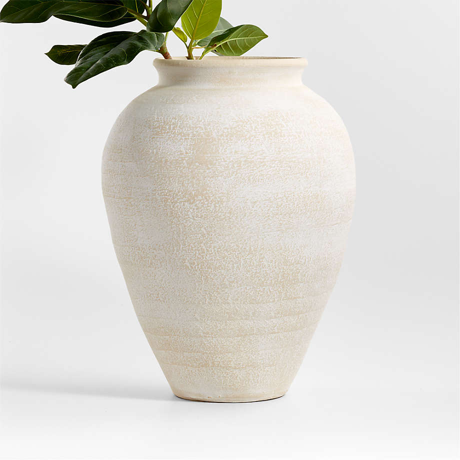 Ophelia Matte White Large Vase 17"