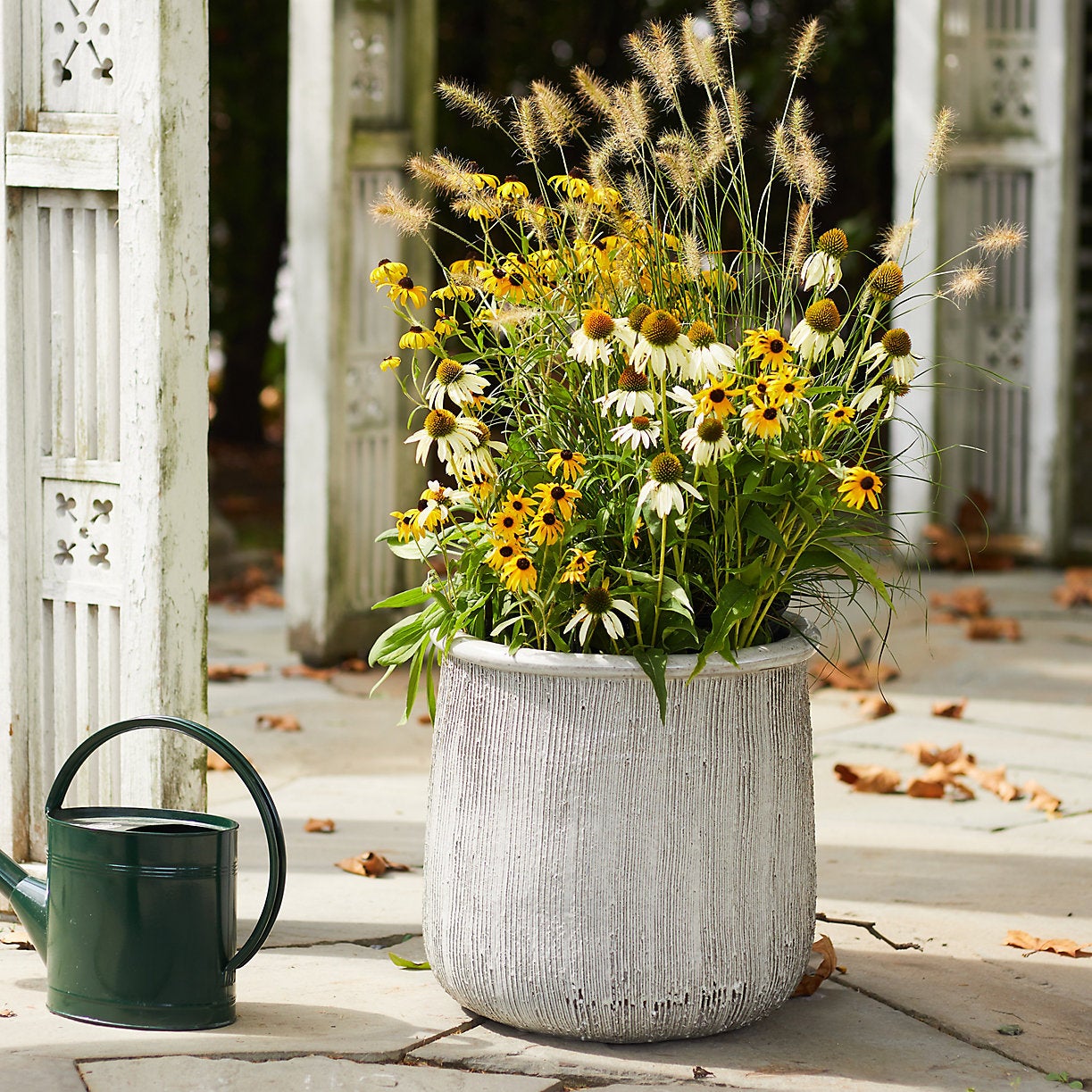 Roll Top Ceramic Planter 19"